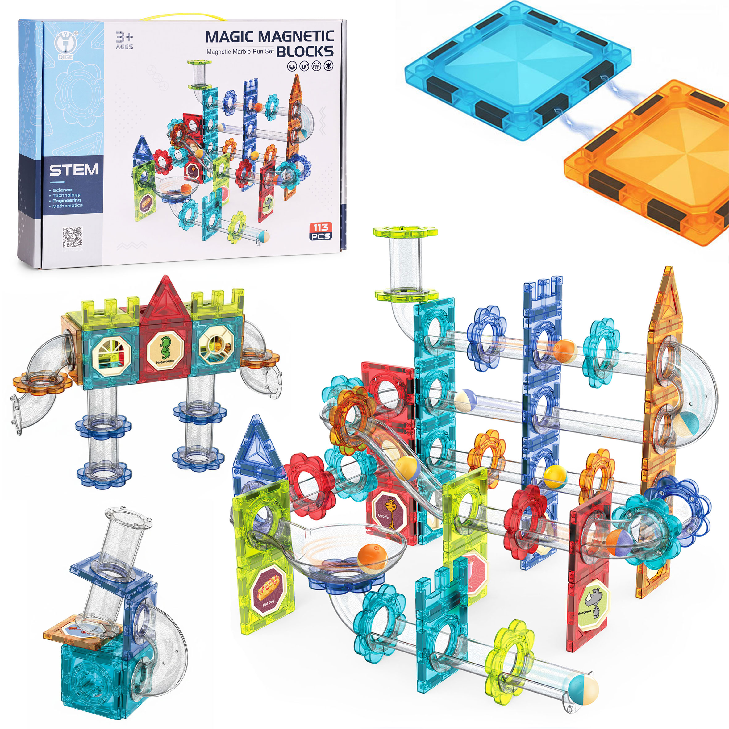 Magnetic Marble Run Set 